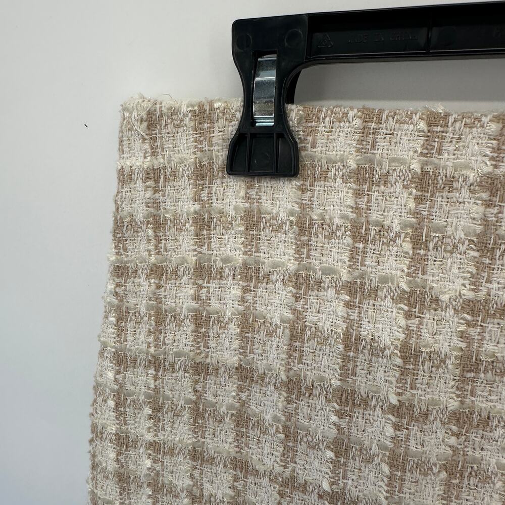 LULUS NWT Preppy Reputation Ivory Plaid Tweed Faux-Wrap Mini Skirt // XL - Picture 4 of 13